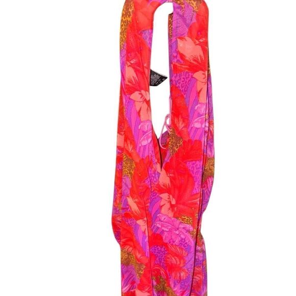 Moda International Womens Floral Animal Print Cover Up Dress Size Medium - Picture 6 of 9